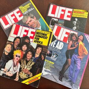 Set of 4 Life Magazines from 1985